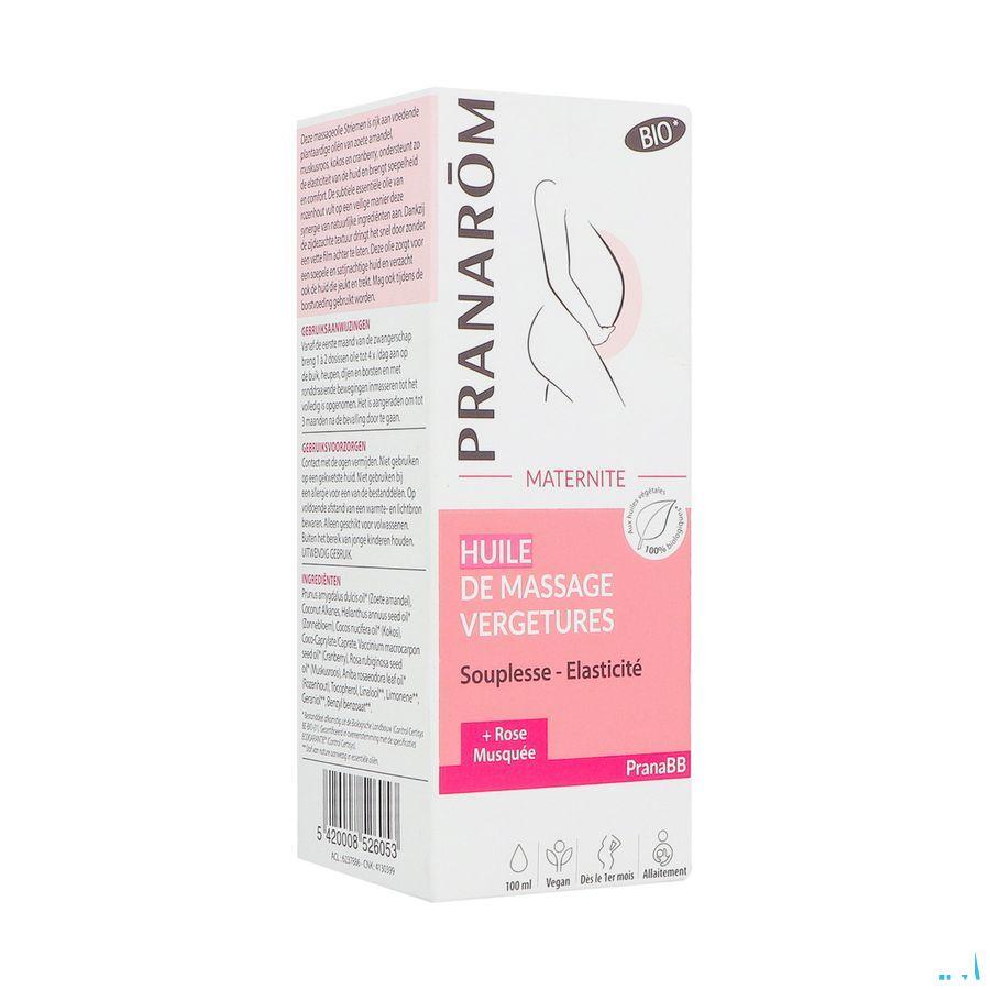 Massage Olie Zwangerschapstriemen 100  ml Pranarom  -  Pranarom