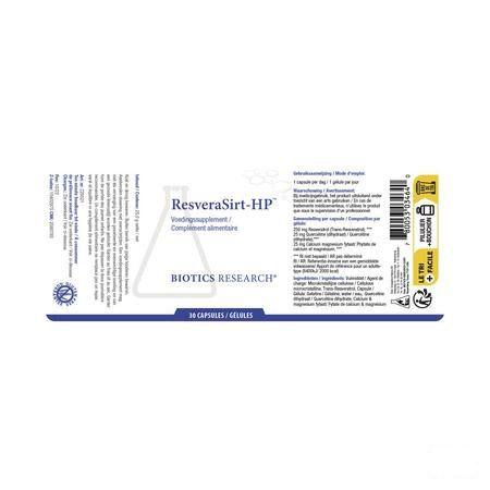 Biotics ResveraSirt-HP 30 capsules  -  Energetica Natura