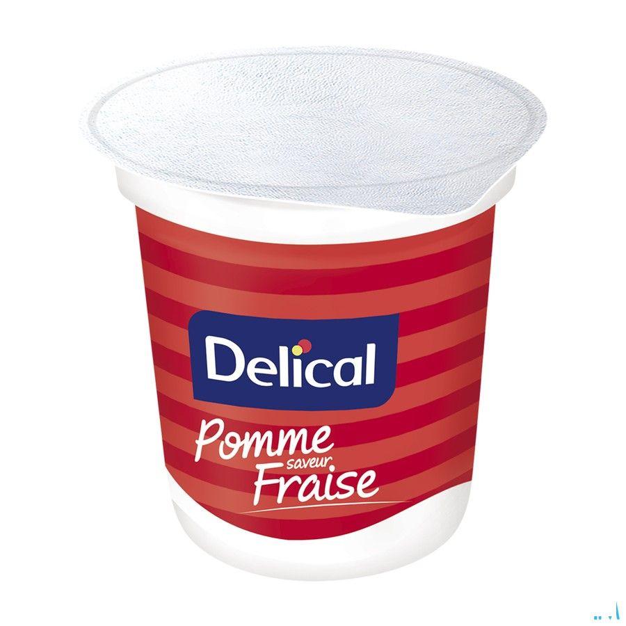 Delical Nutra Pote Appel Aardbei 4x125 gr  -  Bs Nutrition