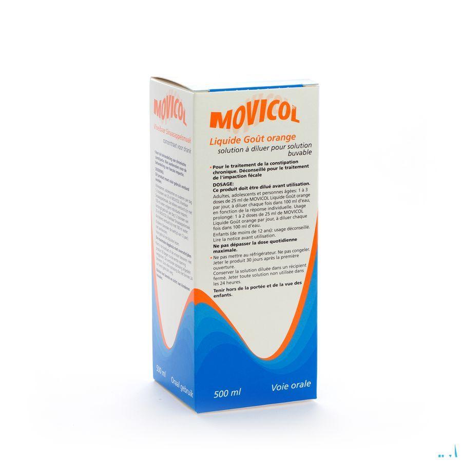 Movicol Liquide Gout Orange Solution Dil Buvable 500 ml 