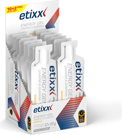 Etixx Ginseng & guarana Energy Gel Passion Fruit 12x50 gr