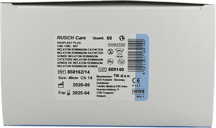 Ruschcare Eruplast Plus Nelat. Ch14 40cm 60 850162  -  Teleflex Medical