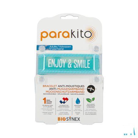 Para'Kito Armband Volwassen Enjoy & Smile Blauw