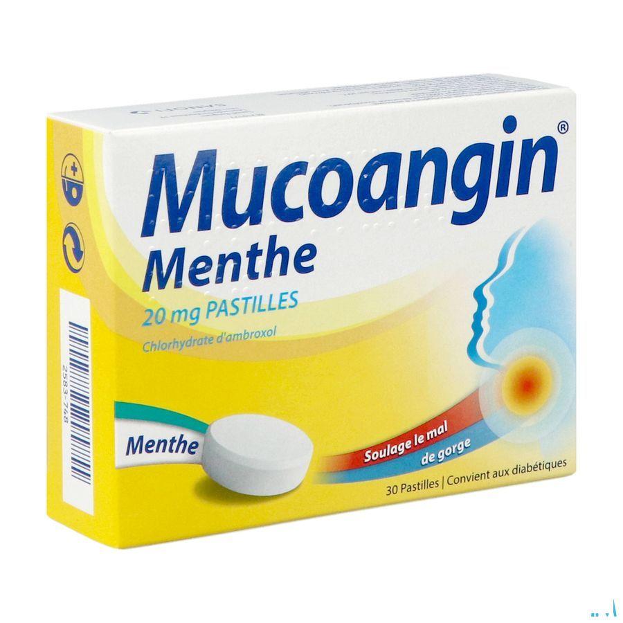 Mucoangin Menthe Pastille A Sucer 30x20 mg