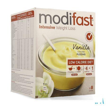 Modifast Vanilla Flavoured Pudding 8x55 gr  -  Nutrition & Sante