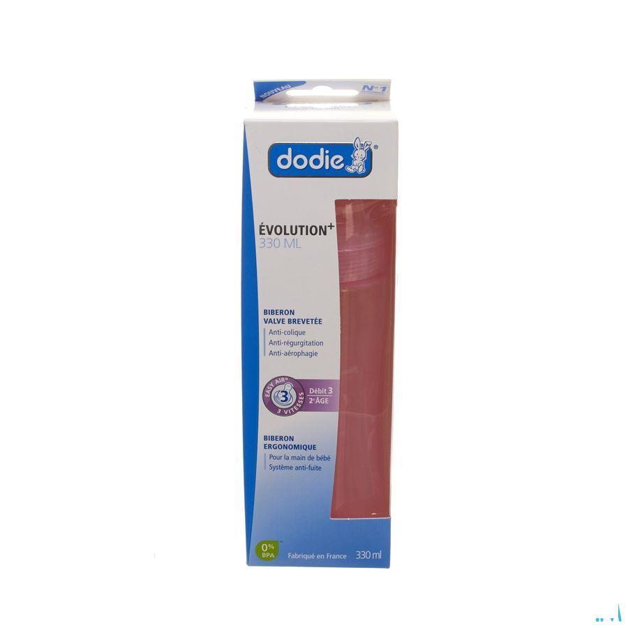 Dodie Biberon Iniiation + Tet. Debit 3 Rose 330 ml