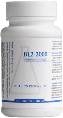 Biotics B12-2000 60 zuigtabletten  -  Energetica Natura