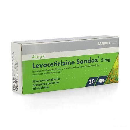 Levocetirizine Sandoz 5 mg Comprimes Enrob. 20 X 5 mg 