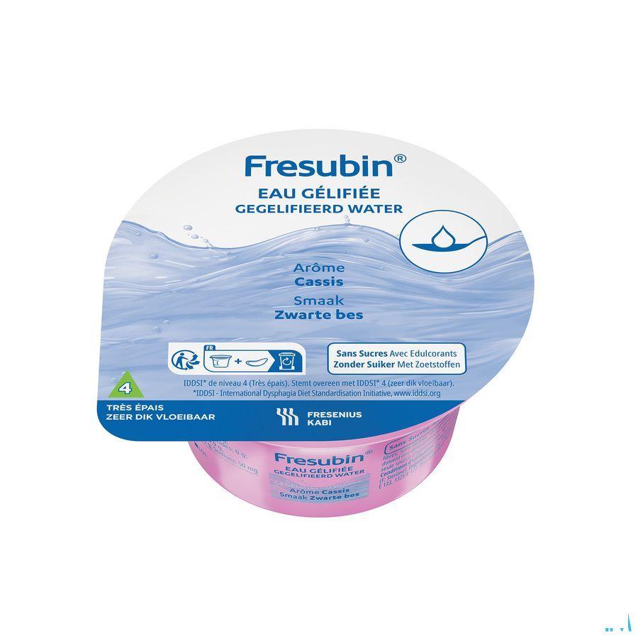 Fresubin Eau Gélifiée Sans Sucres/zonder Suiker 125 gr Cassis/zwarte Bessen  -  Fresenius