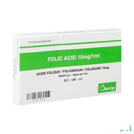 Acide Folique Iv Amp 10 X 15 mg/1 ml  -  Sterop