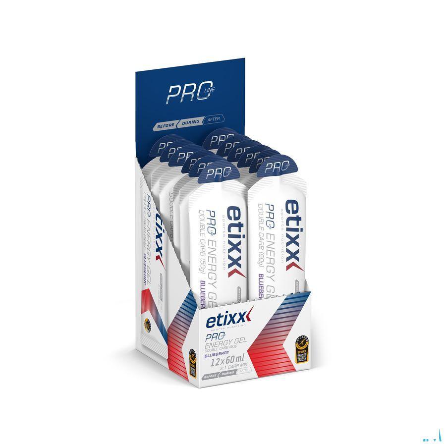 Etixx Double Carb Energy Gel Prol.Blueberry12X60ml  -  Ceres Pharma