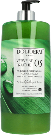 Doliderm Douchegel 2In1 Verveine Fraiche Pompfl 1L