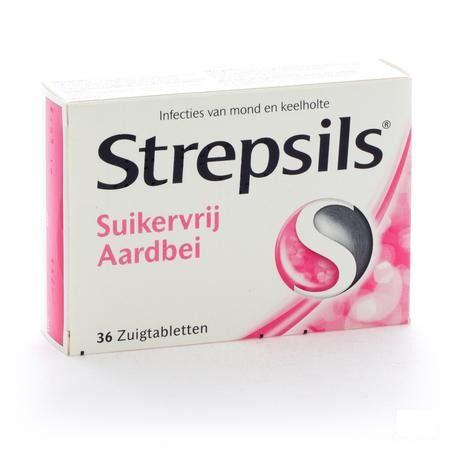 Strepsils Sans Sucre Fraise Pastille 36