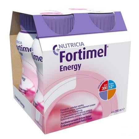 Fortimel Energy Aardbei 4x200 ml 2320463  -  Nutricia