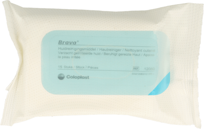 Brava Huidreinigingsdoekjes 15 12080  -  Coloplast