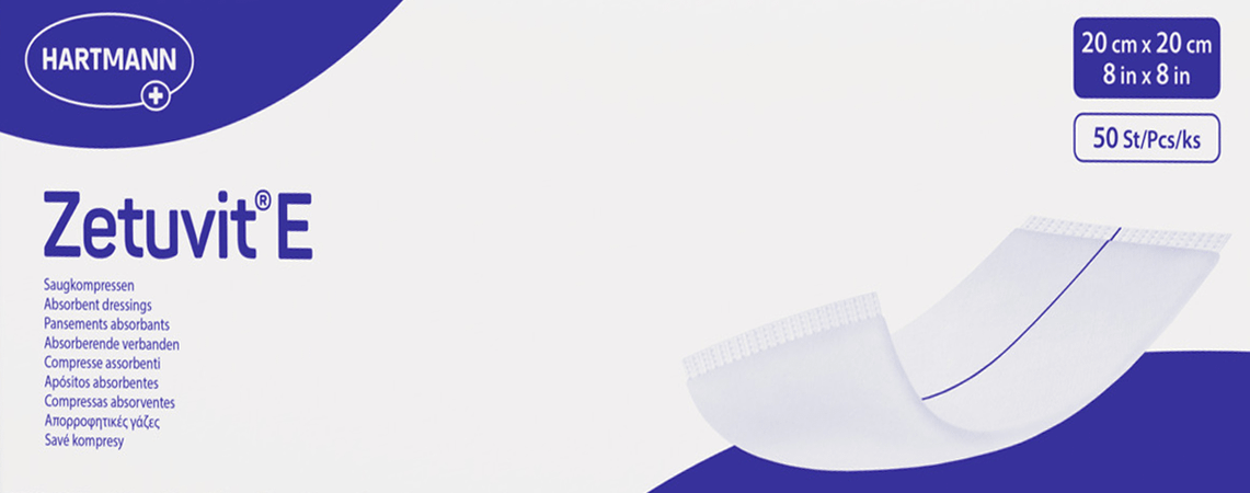 Zetuvit E N/St 20X20Cm 50 4138643  -  Hartmann