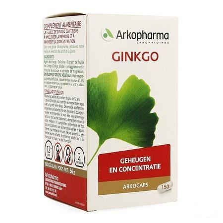 Arkocaps Ginkgo Biloba Plantaardig 150 3733110  -  Arkopharma