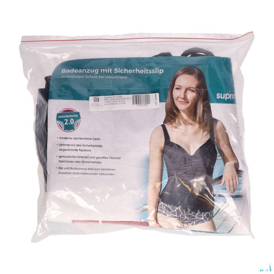 Suprima 1537 Badpak Dame + Slip Pes Zwart T48