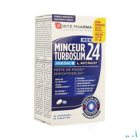 Turboslim 24 Dag/nacht Men Tabletten 2x28  -  Forte Pharma