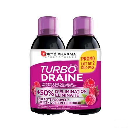 Turbodraine Framboos Duo 2x500 ml  -  Forte Pharma