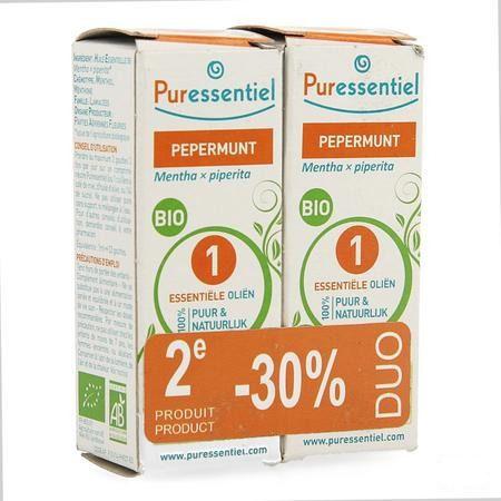 Puressentiel He Menthe Poivree Bio Huile Essentielle 2x10 ml  -  Puressentiel
