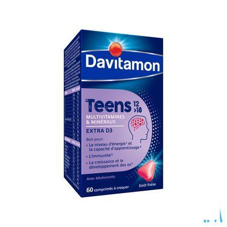 Davitamon Teens Aardbei Comp 60  -  Perrigo
