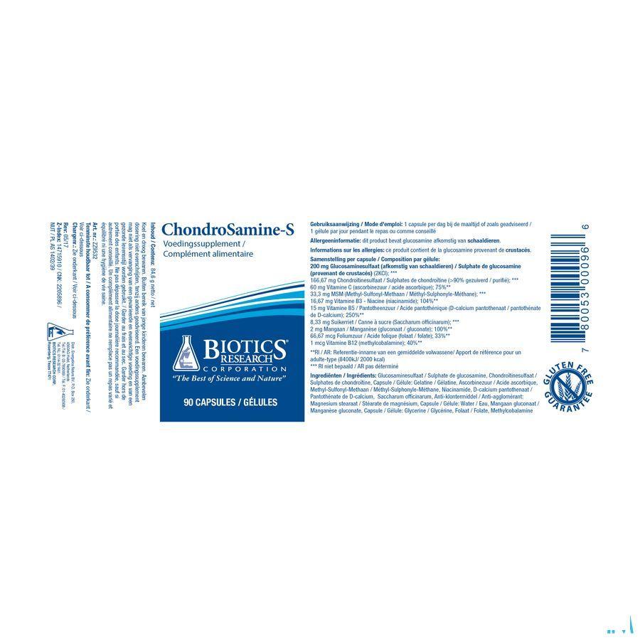 Biotics Chondrosamine-S 90 capsules  -  Energetica Natura
