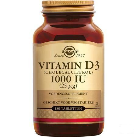 Solgar Vitamin D-3 25mcg/1000IETabletten 180  -  Solgar Vitamins
