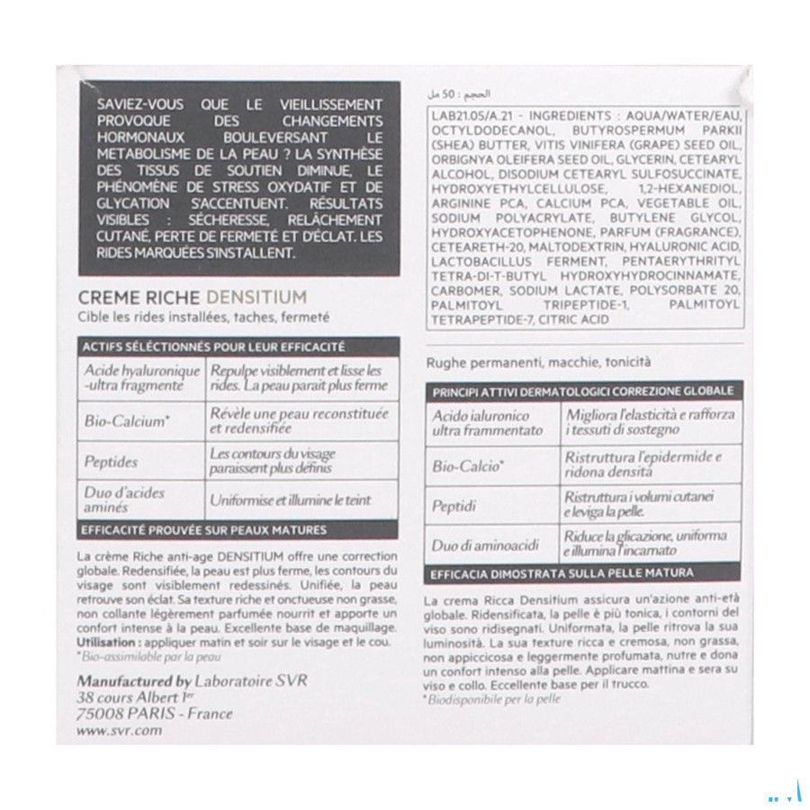 Densitium Creme Riche Pot 50ml Nf  -  Svr Laboratoire