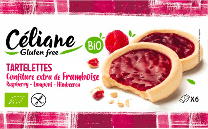 Celiane Frambozentaartje Bio 130 gr  -  Revogan