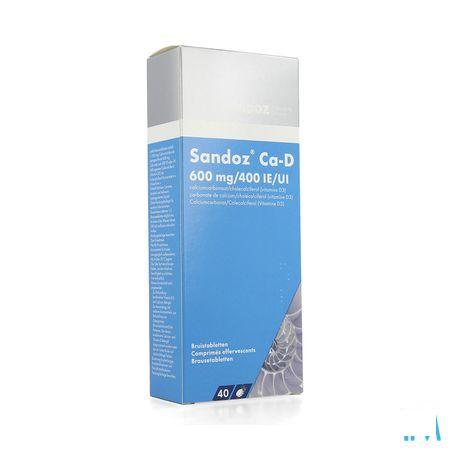 Sandoz Ca D 600 mg/400IEComprimes Effervescents 40 