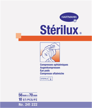 Sterilux Oogkompres 56x70 St. 10 P/s  -  Hartmann