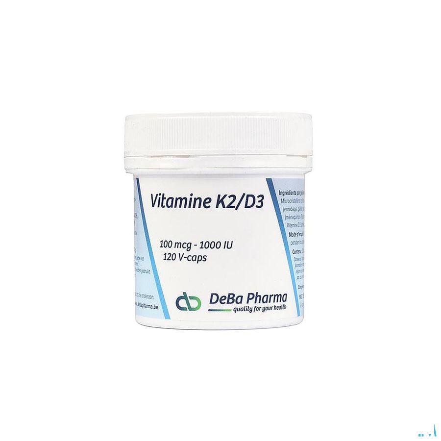 Vitamine K2/D3 100 Mcg/1000 U.I Caps 120  -  Deba Pharma