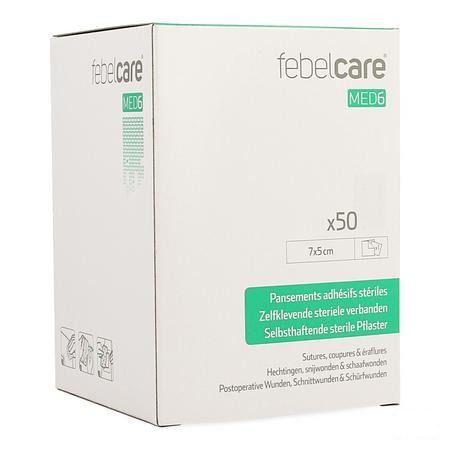 Febelcare Med6 Zelfkl. Steriele Verband.7x5cm 50st