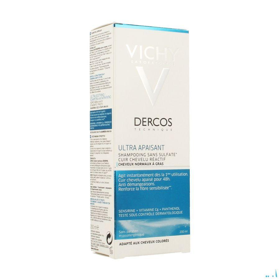 Vichy Dercos Dermo Kalmerend Vet Haar Shampoo 200 ml  -  Vichy
