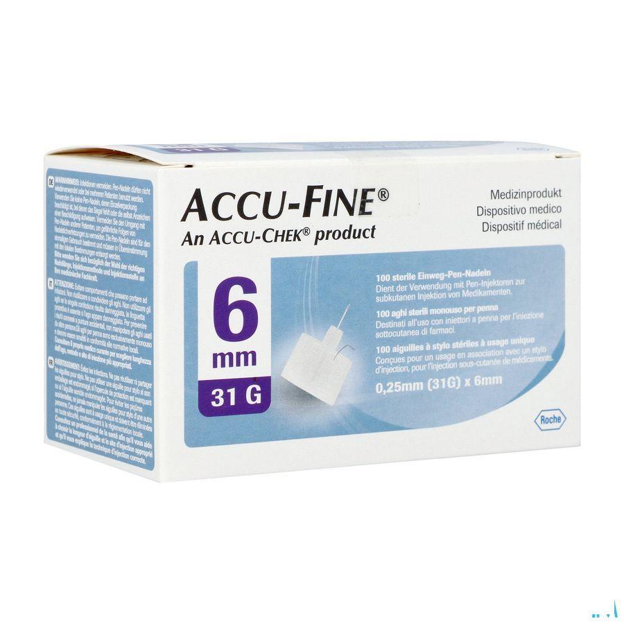 Accu Fine 31 gr 6mm 100  -  Roche Diagnostics