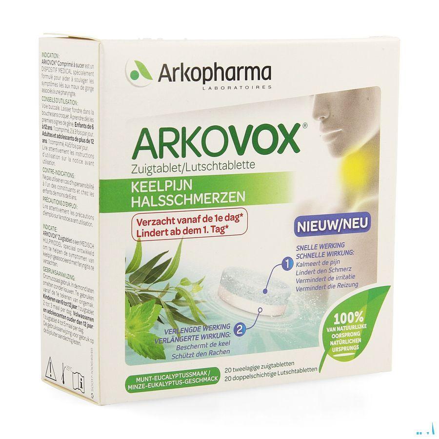 Arkovox Mal Gorge Menthe Eucalyptus Comprimes Sucer 20  -  Arkopharma
