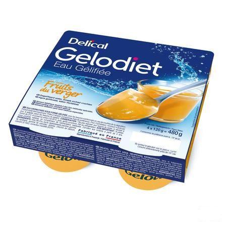 Gelodiet Gelwater Gesuikerd Boomgaardfruit 4x120 gr  -  Bs Nutrition