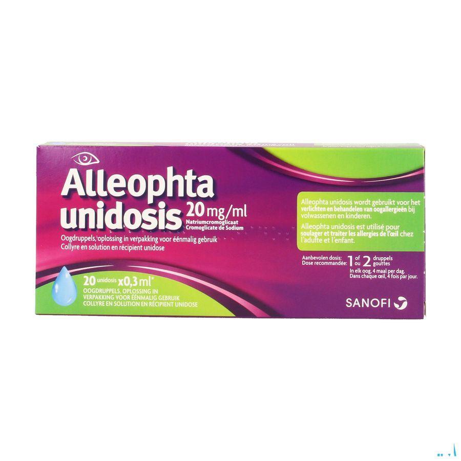 Alleophta 20 mg/ml Oogdruppels Unidosis 20x0,3 ml