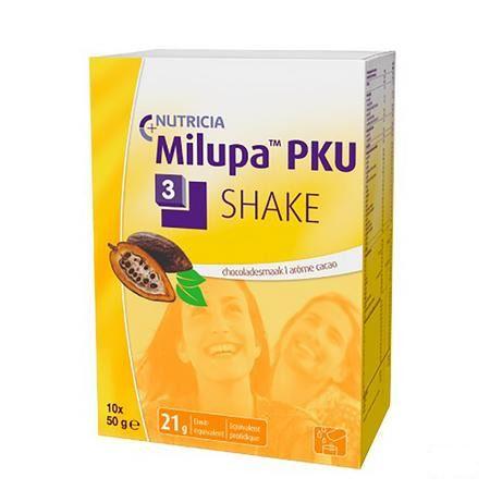 Pku 3 Shake Chocolade Zakje 10x50 gr  -  Nutricia