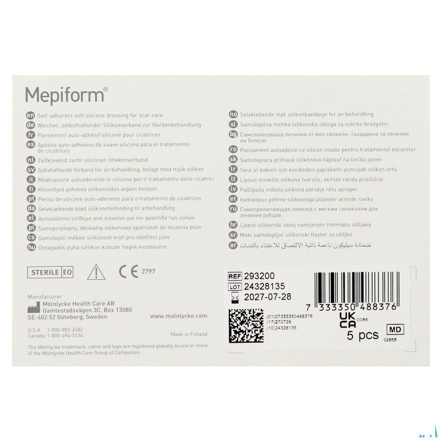 Mepiform Verband Adhesive Litteken Ster 5x 7,5cm 5 293200  -  Molnlycke Healthcare Mepiform Verband Adhesive Litteken Ster 5x 7,5cm 5 293200  -  Molnlycke Healthcare