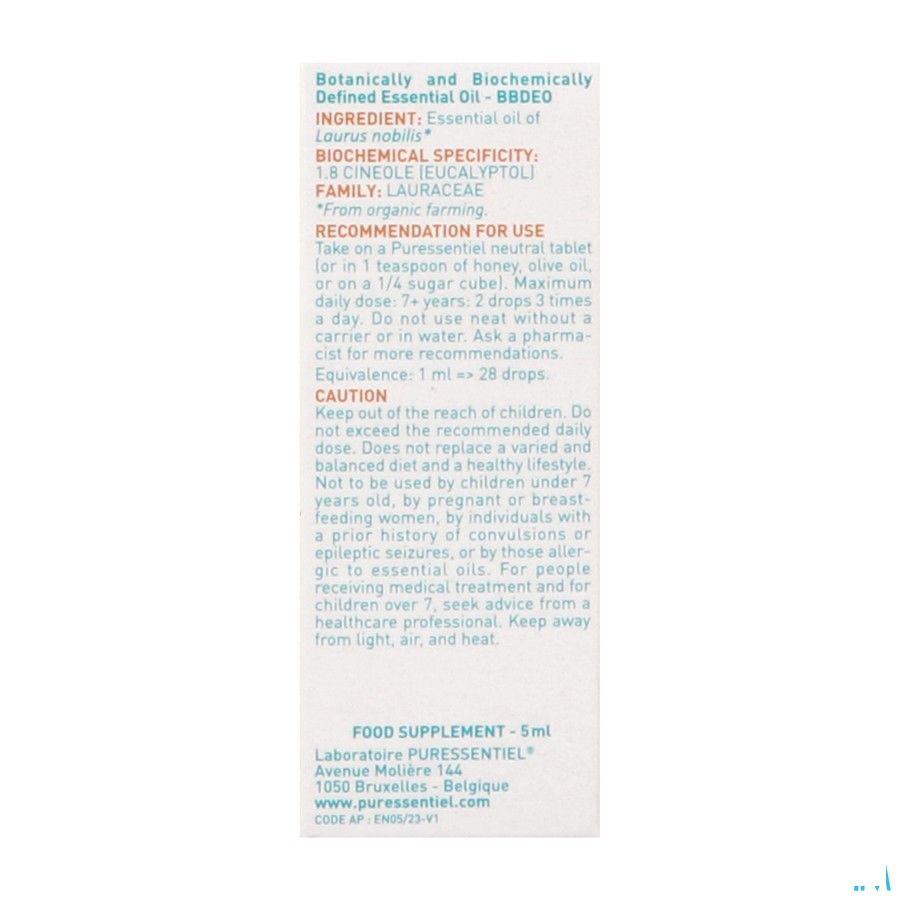 Puressentiel Eo Laurier Bio Expert Essentiele Olie 5 ml  -  Puressentiel