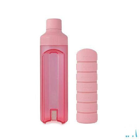 Yos Water Bottle & Pill Box Weekly Perfect Pink