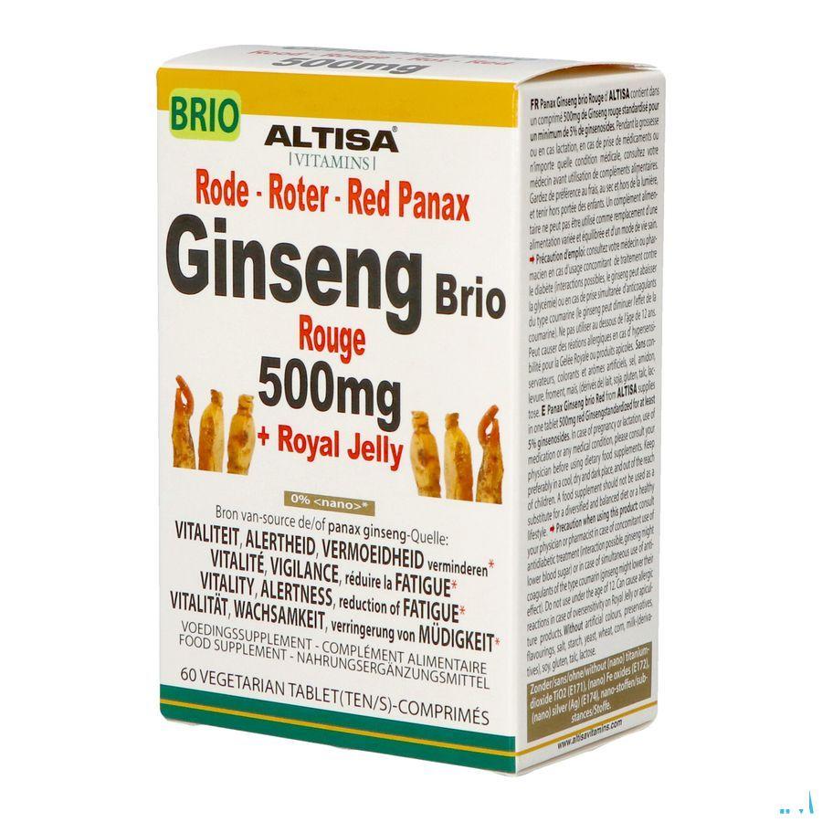 Altisa Ginseng Rood Brio 500Mg Comp 60