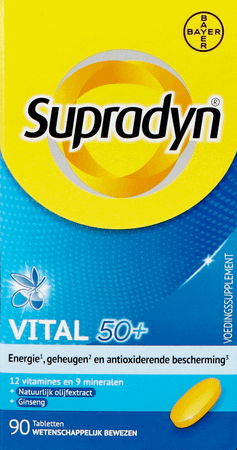 Supradyn Vital 50 + Filmomhulde tabl 90