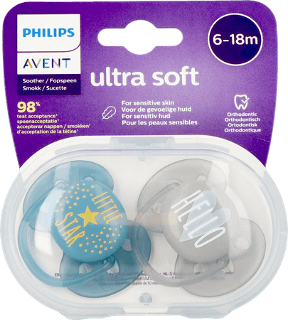 Philips Avent Fopspeen 6M+ Soft Mix  -  Bomedys
