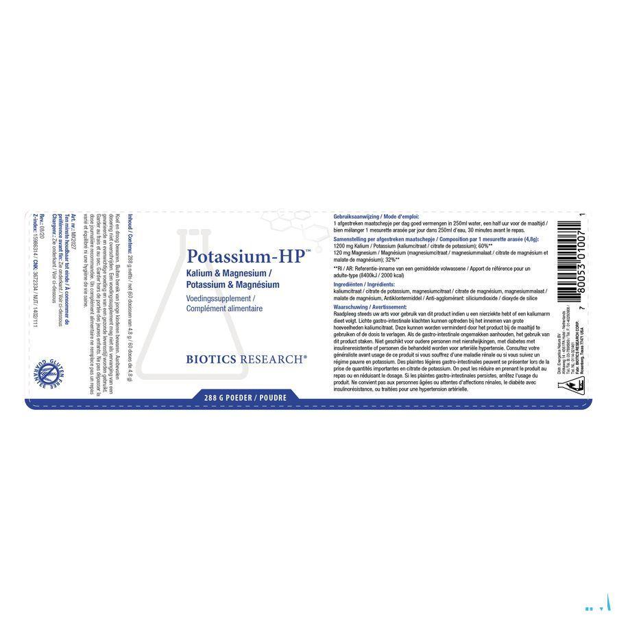 Biotics Potassium-HP 288 mg  -  Energetica Natura