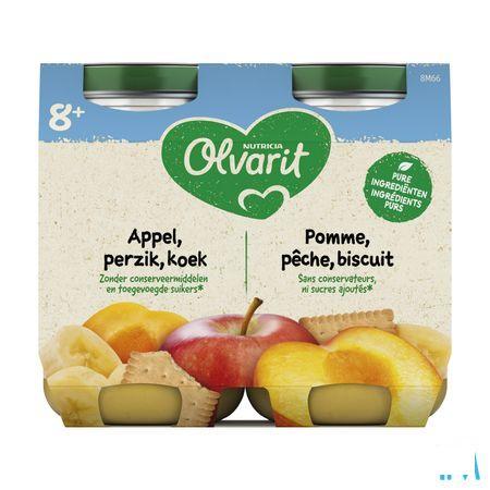 Olvarit Fruit Appel Perzik Koek 2x200 gr 8m54  -  Nutricia