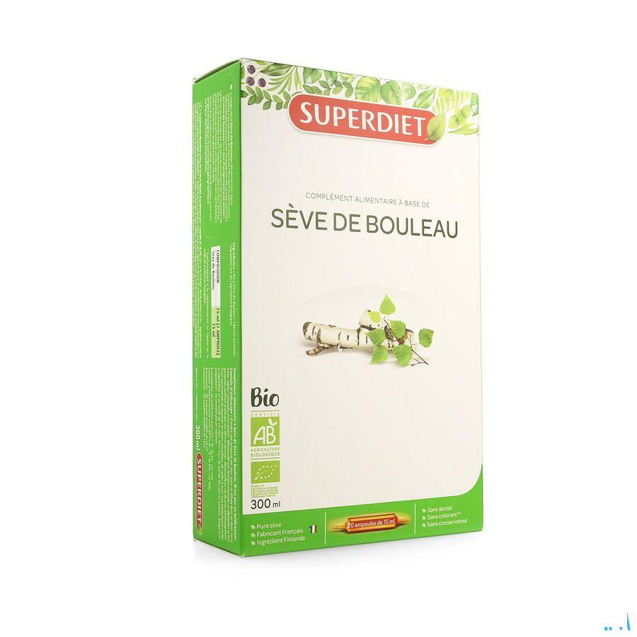 Super Diet Seve Bouleau Bio Ampoule 20x15 ml  -  Superdiet Laboratoires
