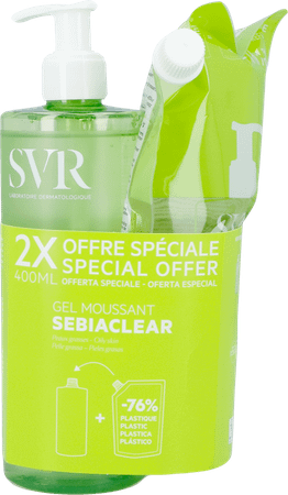 Sebiaclear Gel Moussant 400 ml + Refill 400 ml